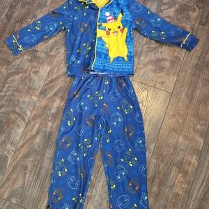 Pokemon Blue and Yellow Pajama Set for Kids